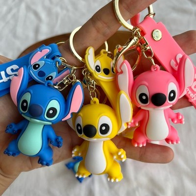 Stitch 3D Keychain, Lilo Stitch Figure Keyring, Cute Character Gifts