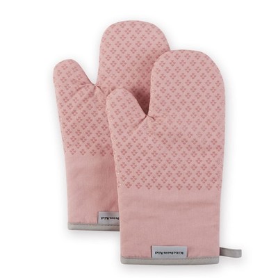 KitchenAid Asteroid Oven Mitt Set, 7''x12.5'', Dried Rose, Rose 