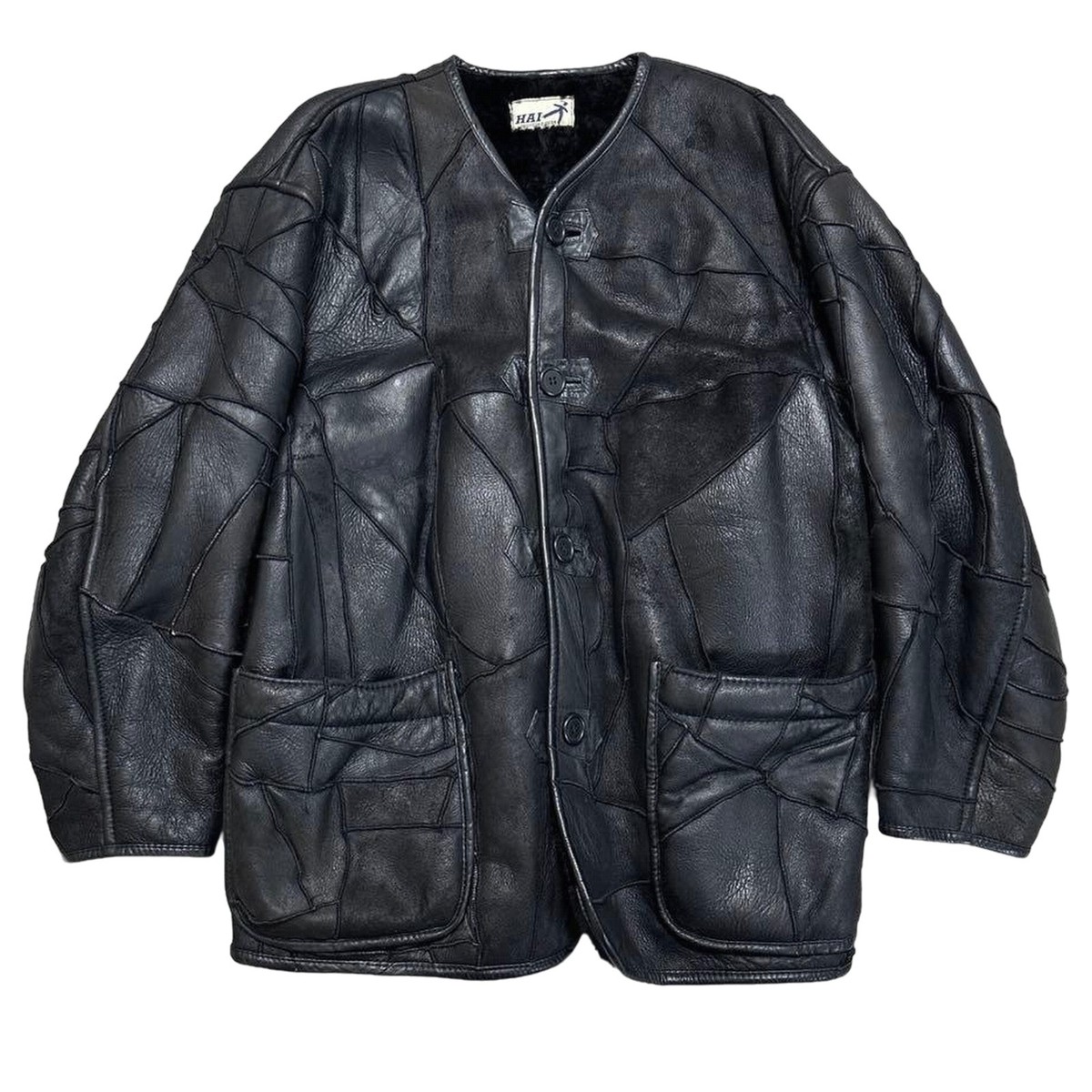 80s HAI SPORTING GEAR Issey Miyake Archive Sheep Leather Jacket