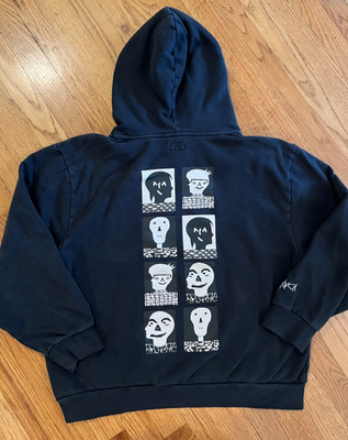 RVCA x Matt Leines Art Black Pullover Hoodie Size Men's Large Artist Series