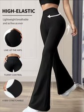 Damen Schlaghose High Waist   Elegant, Elasti...