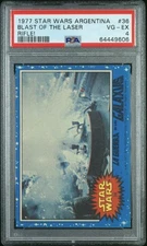 1977 Star Wars Argentina Stani Blast Of The Laser #36 Rifle! PSA 4