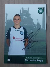 Alexandra Popp handsignierte Autogrammkarte - DFB - VfL Wolfsburg