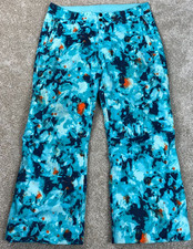 The North Face Womens DryVent Insulated Ski Snowboard Pants Blue Floral M