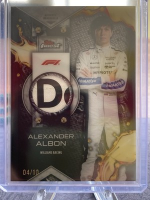 2024 Topps Finest F1 Alexander Albon F1 Relic Patch 4/10 Dorilton Ventures