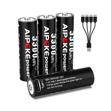 Rechargeable Lithium aa Batteries,USB c Rechargeable aa Batteries 4... Fast Ship