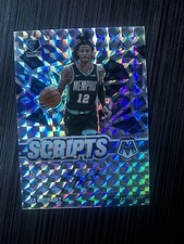 JA MORANT 2020-21 MOSAIC SCRIPTS SILVER PRIZM AUTO #SC-JAM GRIZZLIES PANINI