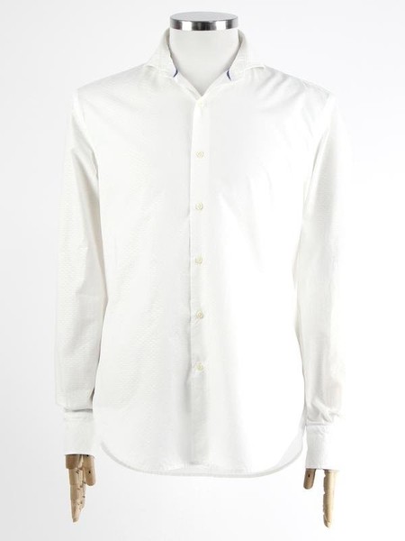 Men Boggi Milano Shirt White Cotton 40 /L / 48