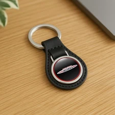 MINI Cooper Classic Leather Keychain | Car Logo Keyring | Auto Key Fob Charm