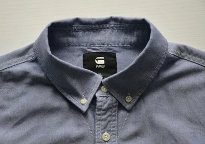 G-STAR RAW OXFORD BDT SHIRT Men's Shirt Herren Hemd Gr. XL Blau/ Blue Baumwolle - Bild 1 von 4