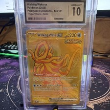 Pokémon Walking Wake ex Hyper Rare Holo Prismatic Evolutions 178/131 CGC 10 2025