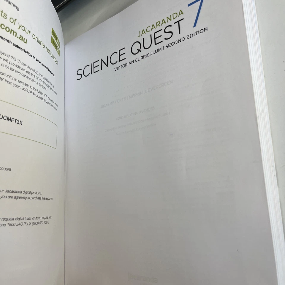 Jacaranda Science Quest 7 Victorian Curriculum Second 2nd Edition Textbook Lofts - Image 3 of 4