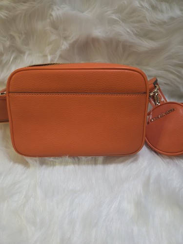 Michael Kors Jet Set Medium Crossbody With Bag Charm Ans Coin Purse. Poppy. NWT - Picture 4 of 8