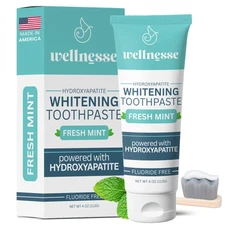 Whitening Hydroxyapatite Toothpaste with Xylitol, Natural Fluoride-Free Teeth...