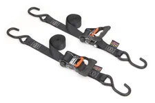 PowerTye 1.5in x 7ft Ergonomic Locking Ratchet Straps with Heavy-Duty S-Hooks...