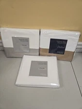 Hudson Park Italian Linens with Sateen Cuff Flat Sheet - King