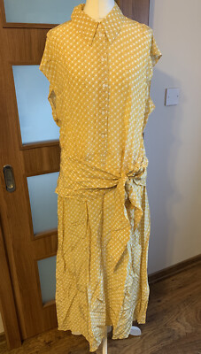 Other Stories Waist Knot Midi Dress Size EUR42 UK16 BNWT