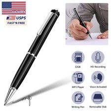 Portable Digital Audio Recorder Pen Voice Activated USB Recharged MP3 Player