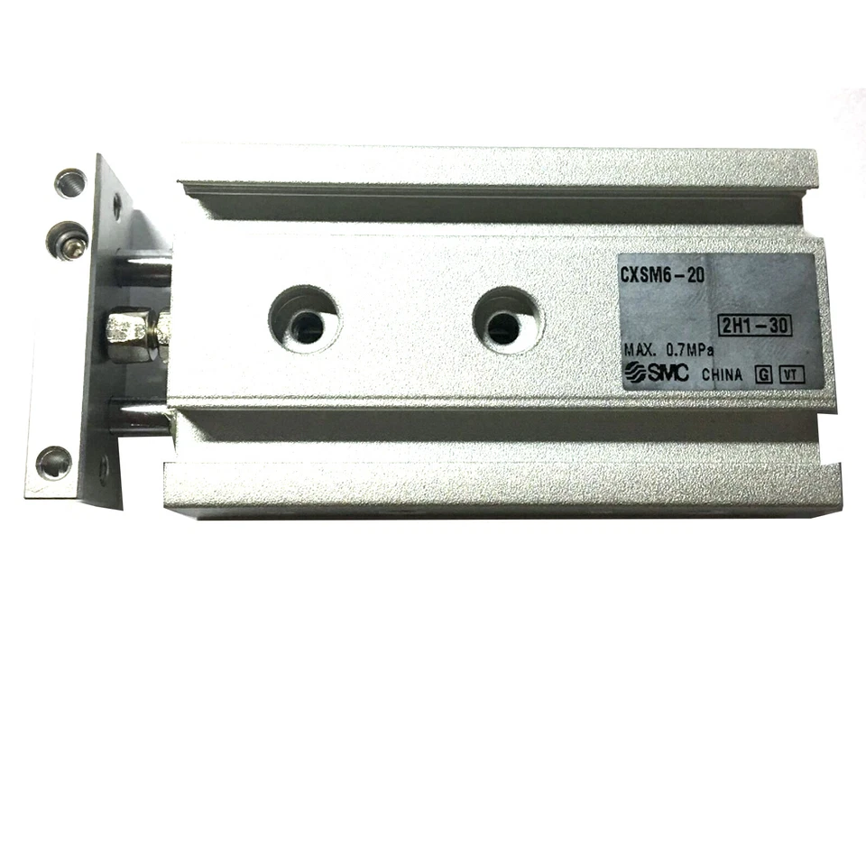 SMC NEW CXSM6-20 PLC Aluminum Air Pnuematic Guide Compact Cylinder, 6MM Bored OD - Image 3 of 4