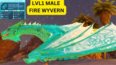 Ark Survival Ascended PVE LEVEL 1 FIRE WYVERN MALE (CLONE) XBOX/PC/PS5