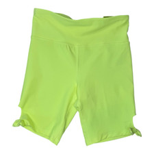 NEW Old Navy Active Girl  s XL Neon Yellow High-Waist Biker Shorts Activewear NWT