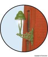 Viessmann H0 6013 Gas-Wandlaterne GrüN, Led Warmweiß