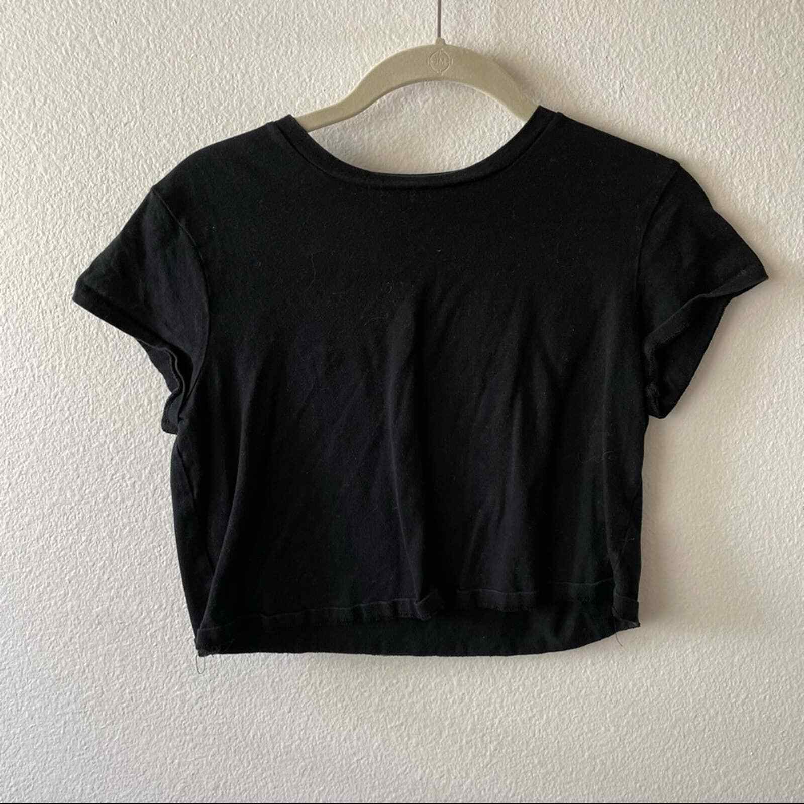 Wild Fable Black Basic Crop Tee - image 1
