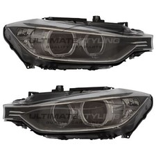 Xenon Headlights BMW 3 Series F30 2011-2015 With LED Daytime Running Lamps Pair