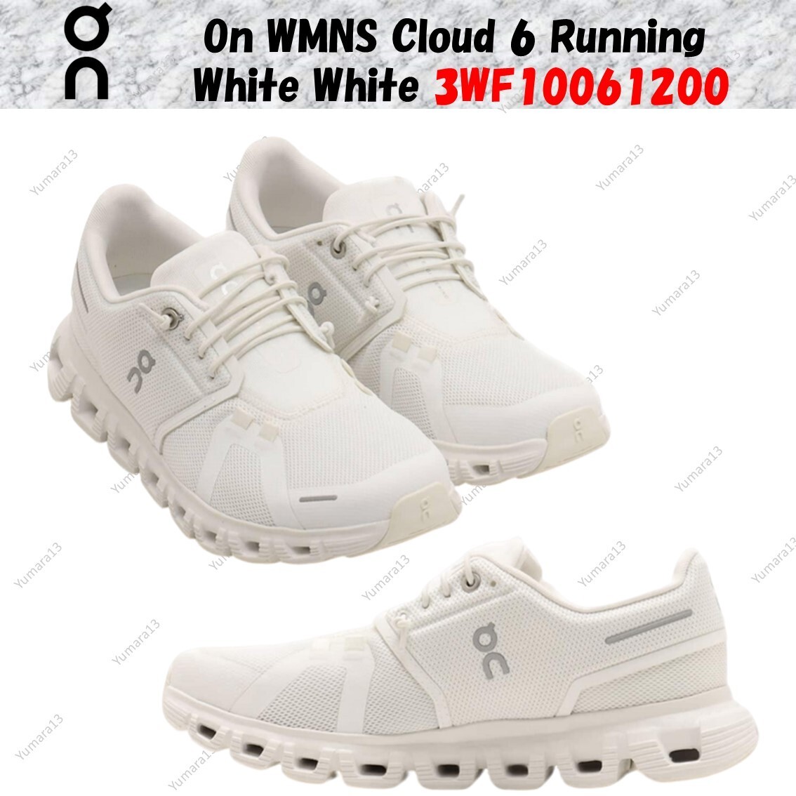 On WMNS Cloud 6 Running White White 3WF10061200 Women's Size | eBay