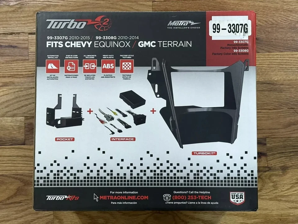 METRA 99-3307G / S-DIN & D-DIN RADIO DASH KIT 2010-15 CHEVY EQUINOX /GMC TERRAIN - Image 2 of 2