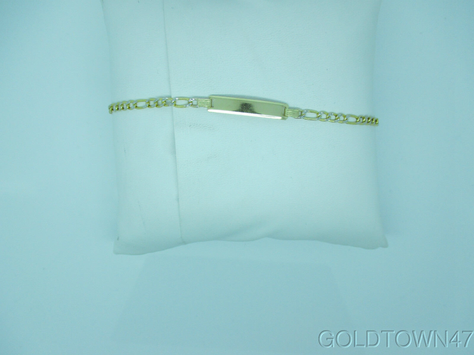Baby ID 14K Gold Figaro Bracelet Free Engraving Free shipping eBay