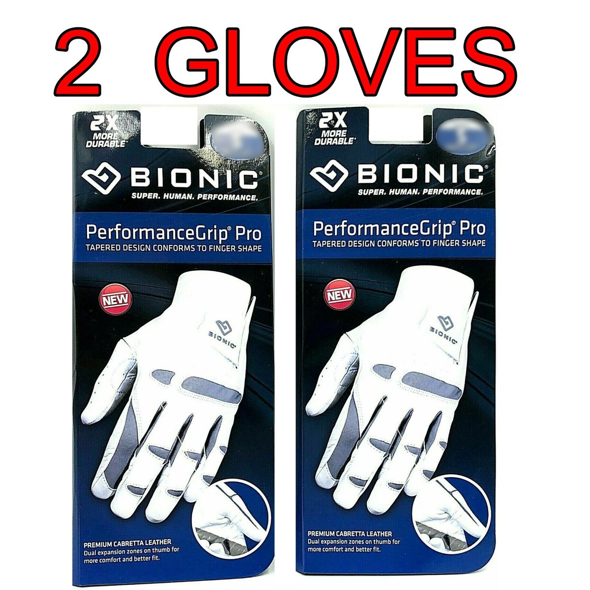 PACK Bionic USA Performance Grip PRO Men's Golf Glove 2x DURABLE *2-3 Day  Ship