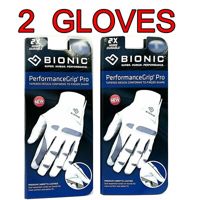 PACK Bionic USA Performance Grip PRO Men's Golf Glove 2x DURABLE *2-3 Day  Ship