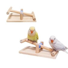 Seesaw for Birds Wooden Balance Toy for Cockatiels Lovebirds Parakeets