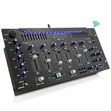 Pyle PYD1964B.5 6 Channel Bluetooth DJ Controller Stereo Mixer Sound System