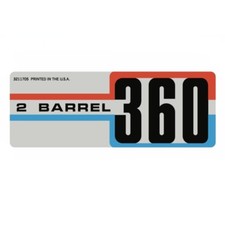 Amc 360 2-barrel Air Cleaner Decal