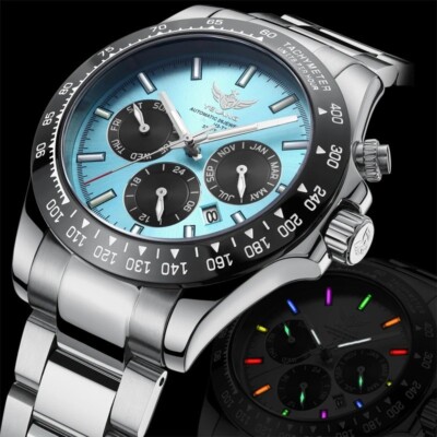 Yelang Men Automatic  Watch Japan Mov't 26Jewels Month  Luminous Date Day 24Hour