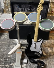 Rock Band Storage Ottoman Storage Xbox Playstation Wii Drums Guitar Hero Set