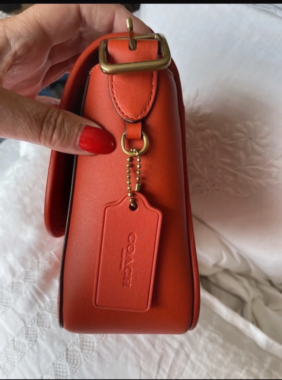 Rare Coach Originals Rambler in Mango Orange Leather 89127 Shoulder Bag Purse 🧡 image 5
