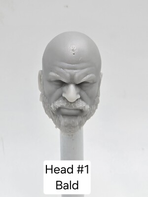 3d Print TRIPLE HUNTER LARGE HEAD #1  1:10 7'' WRESTLING Scale 