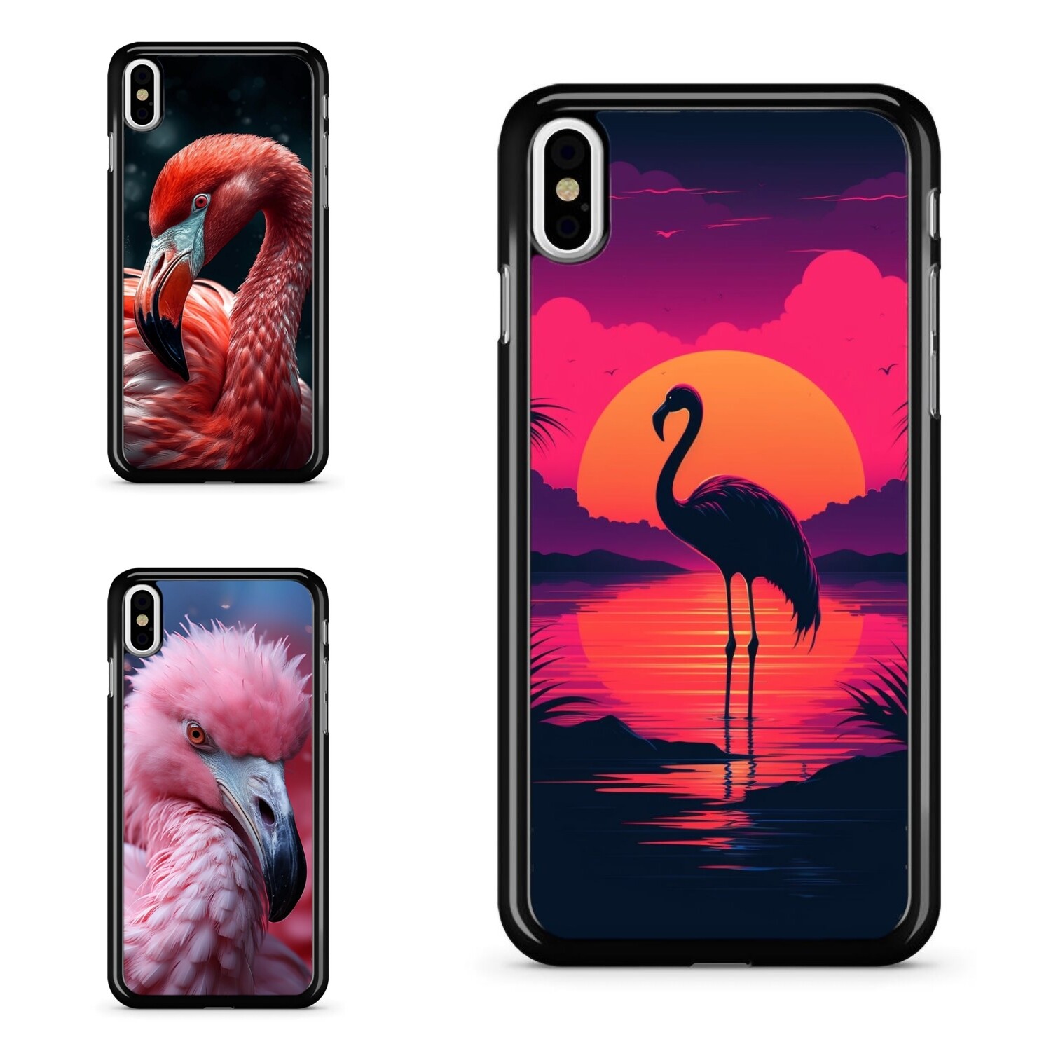 For Google Motorola Moto Apple iPhone Trendy Cover digital oil flamingo