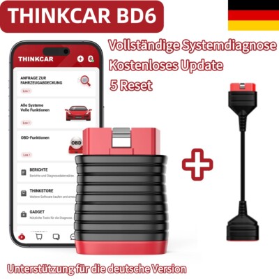 THINKCAR BD6 KFZ OBD2 Diagnosegerät Alle System 5 Reset Scanner Bluetooth 2025