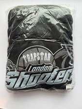 Tuta con cappuccio Trapstar Shooters nero/blu cielo nuova in plastica