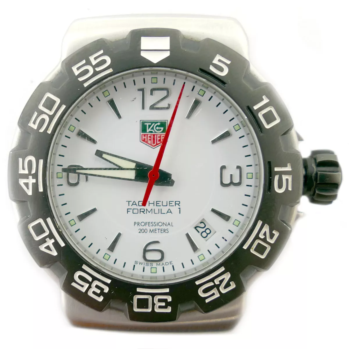 TAG HEUER FORMULA 1 WAC1111 0 WHITE DIAL S.S. MENS WATCH HEAD FOR