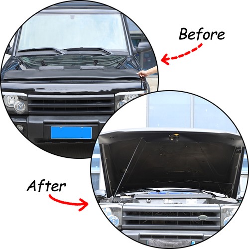 Car Bonnet Hood Bra Wind & Bug Deflectors For Land Rover Discovery 2 LR2 1998-03 - Picture 8 of 22