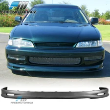 Fit 96-97 Honda Accord PP MUG Style Unpainted Black Front Bumper Lip Spoiler