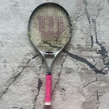 Used Wilson Titanium Rak-at-Tak 25 Tennis Racket 6/8" grip 25"L great strings