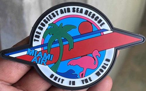 Coast Guard 'Miami Air', 4 in PVC Patch, Hook and Loop - Picture 3 of 4