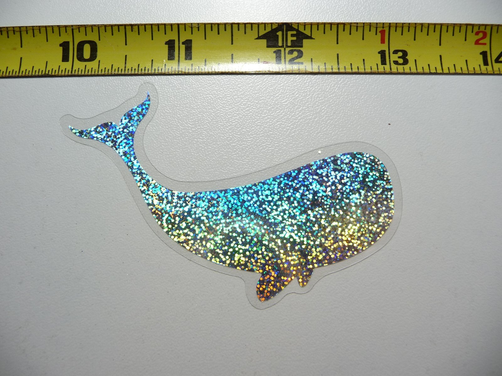 HOLOGRAPHIC PACIFIC WHALE STICKER DECAL OCEAN SEA LIFE SPARKLE