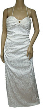 Xscape Ivory Textured Floral Party/Cocktail Evening Gown Dress Size 6 